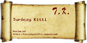 Turóczy Kitti névjegykártya